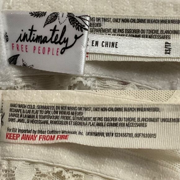 Intimately Free People Ivory Lace Halter Bralette XS - Picture 4 of 4